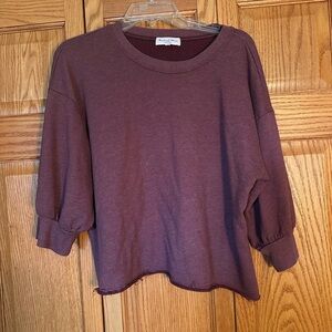 Purple Oversized ShortSleeved Sweatshirt/Sweater | Size M